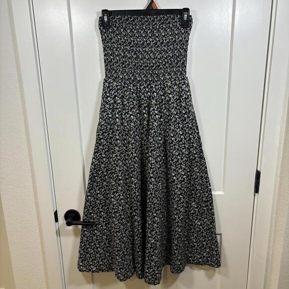 Veronica Beard Cornelia strapless smocked floral-print cotton midi dress Size XS - Picture 3 of 9